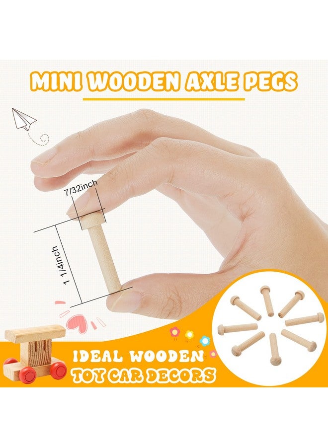 36 Pack Wooden Wheels Toys Wooden Wheels For Crafts Toys Wooden Craft Wheels Wooden Mini Wheels With Axle Pegs For Crafts Diy Toy Cars Painting Colors Wood Working Pegboards (1.5 Inches Diameter)