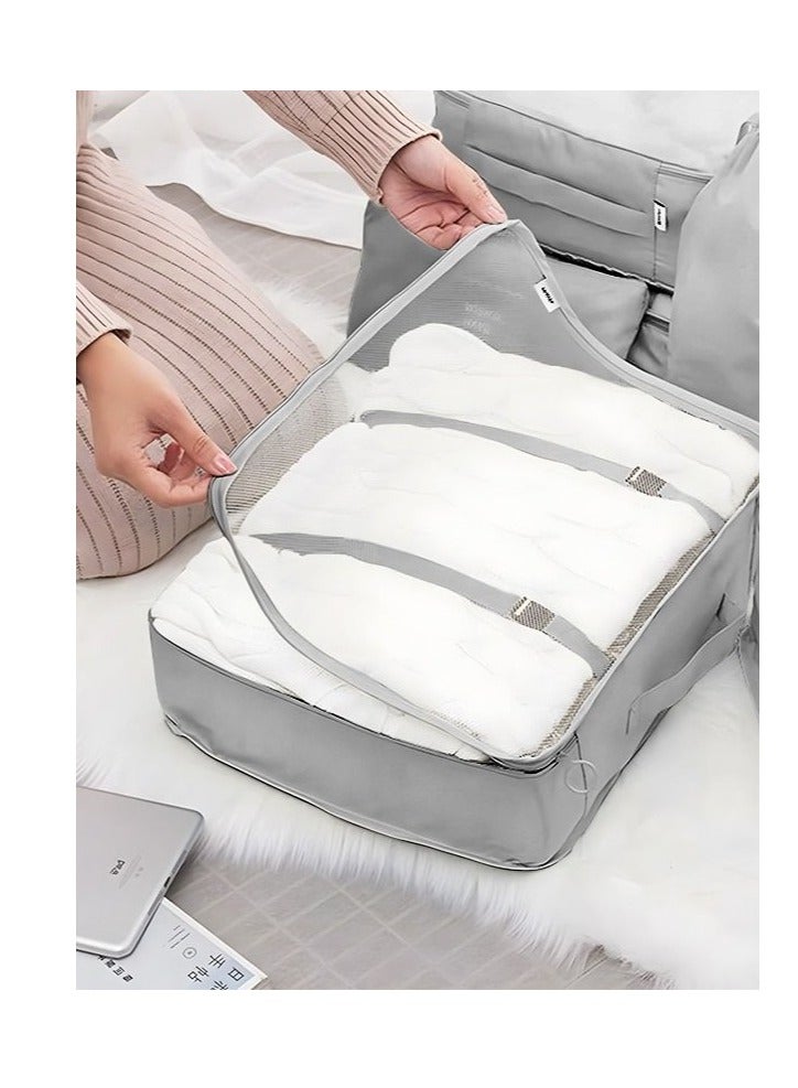 Travel Organizer,8 Pcs Luggage Organizer Packing Cubes Set For Travel Luggage,Travel Essential Organizer Grey