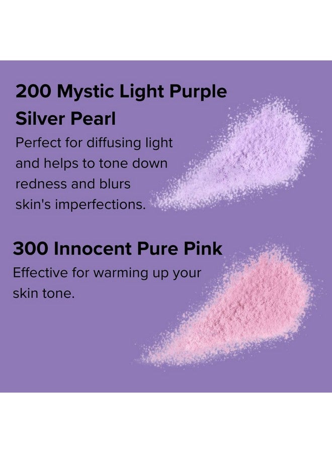 Loose Face Powder Refill Only Blurring Effect And Brightening Covering Of Large Pores Long Lasting 200 Purple 0.59 Oz