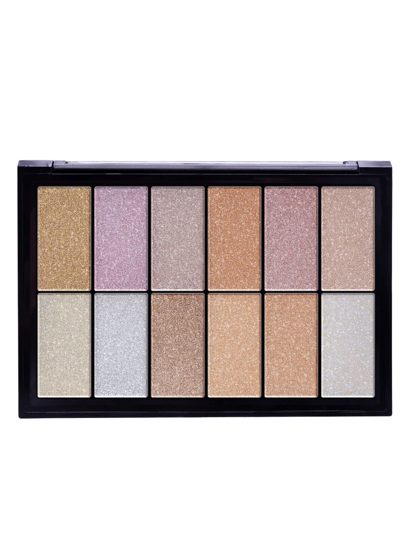 Future Makeup MULTIUSO 12 Color Highlighter Cream Palette – FU802