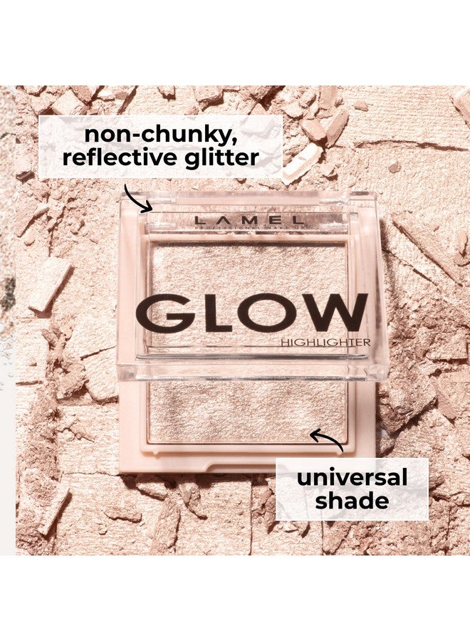 Glow Highlighter: Face Make Up & Contour Palette In Deep Vibrant Colors Natural Shimmer Compact Size & Perfect For Travel Cruelty Free 3.8Gr/0.13 Oz 401 (Luna)