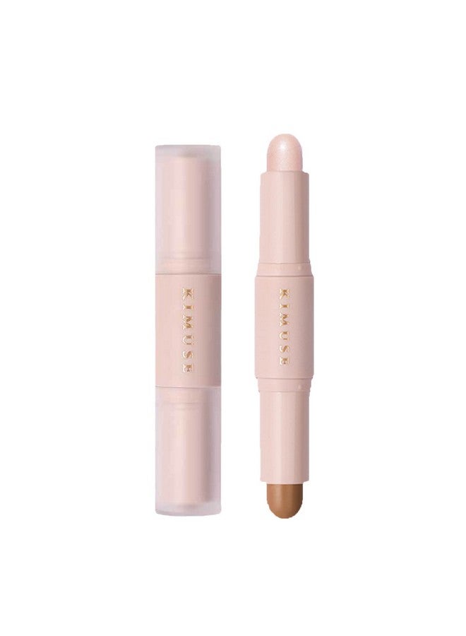 2 Color Cream Contour Stickcream Bronzer Highlighter Makeup Stickvelvet Texture Soft And Smooth Long Lasting Waterproof Contour Stick For Women Girls Light