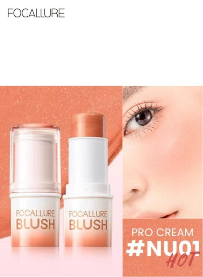 Bronzer Stick Waterproof Long-Lasting Face Makeup Contour Stick #BB01+ Highlighter Stick Natural Brightening Face Contour Concealer Highlighter+ Pro Cream Stick Smooth Multi-use Blush Stick #NU01