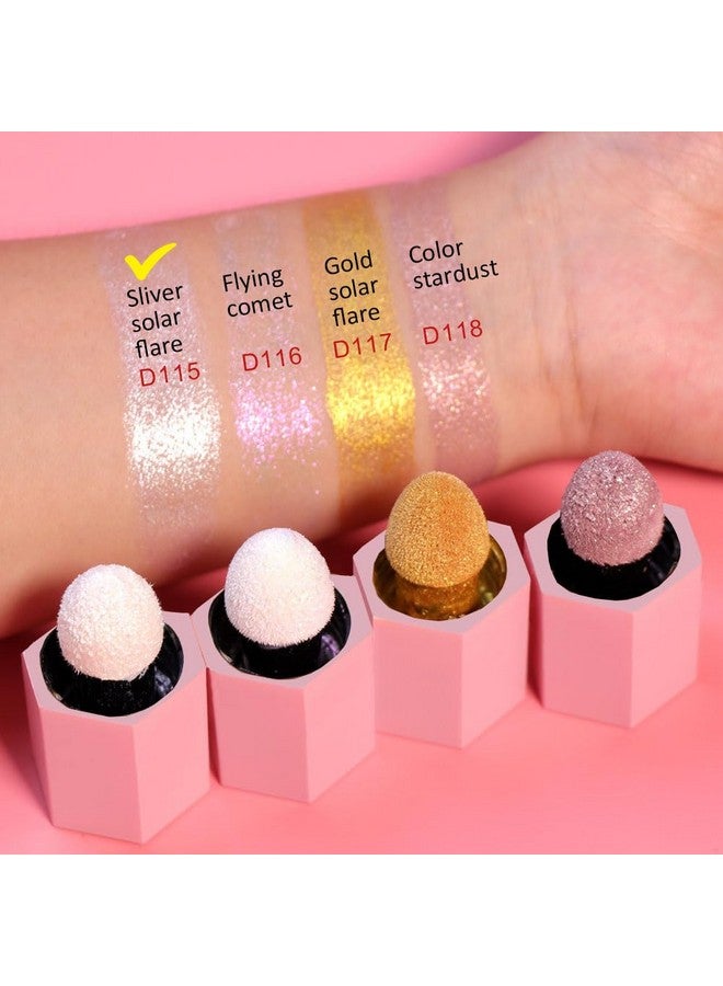 White Silver Face Highlighter Makeup Liquid For Face Pearl White Face Shimmery Shimmer Foundation Powder Highlighter Makeup Palette Stick Body Highlighter Fairy Shimmer Glitter Bomb Illuminators