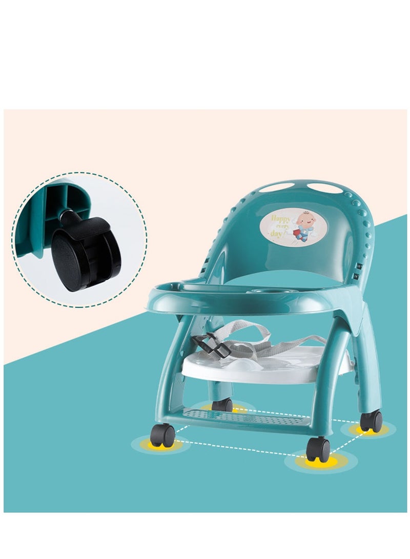 Baby Booster Seat for Dining Table, Portable Travel Dinner Chair with Adjustable Tray and Height,Lightweight Compact Fold Travel Booster Seat, Easy to Assemble and Fold up