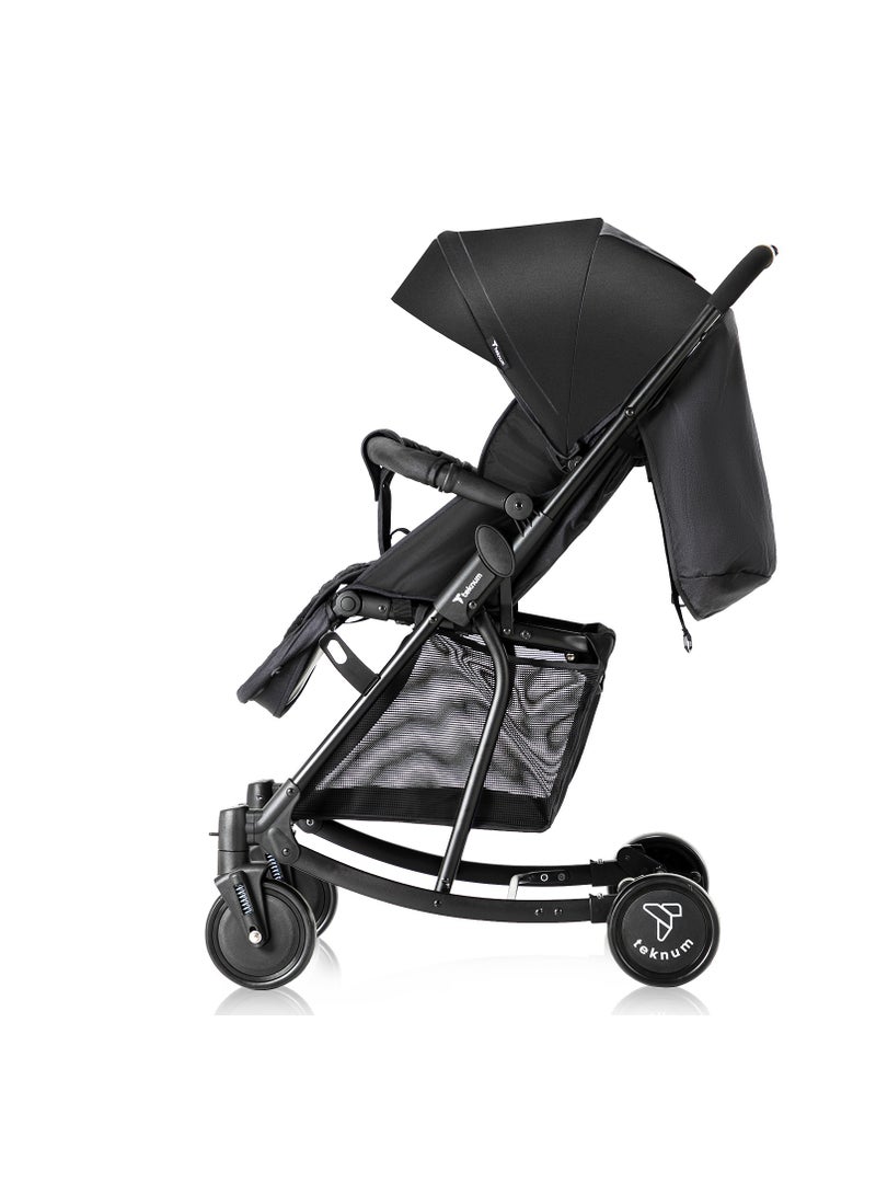 Teknum Stroller With Rocker with Green Fashion Diaper Bag- Black