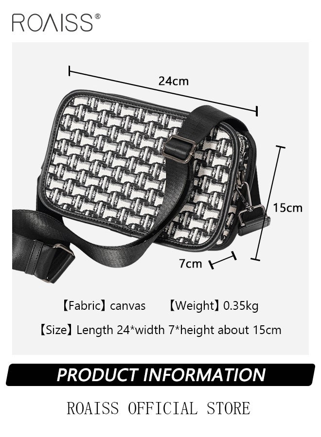 Casual Shoulder Crossbody Small Square Bag for Men Waist Packs with Adjustable Strap Trendy Chest Bags for Hiking Cycling