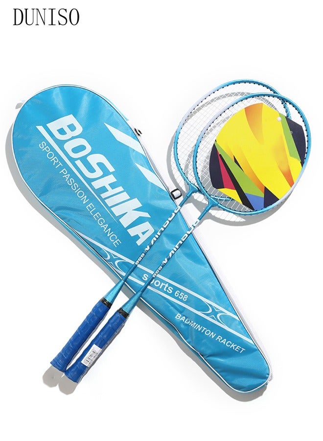 Badminton Rackets for Outdoor Backyard Games Including Badminton Bag 2 Rackets and 3 Badminton Shuttlecocks Lightweight Badminton Racquets for Beginners