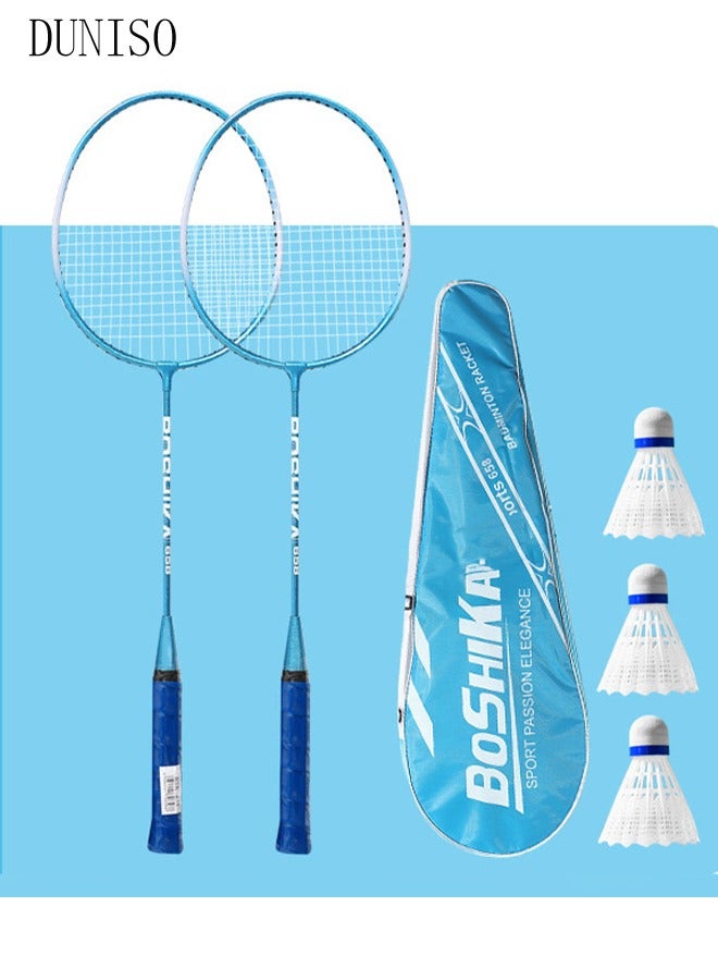 Badminton Rackets for Outdoor Backyard Games Including Badminton Bag 2 Rackets and 3 Badminton Shuttlecocks Lightweight Badminton Racquets for Beginners