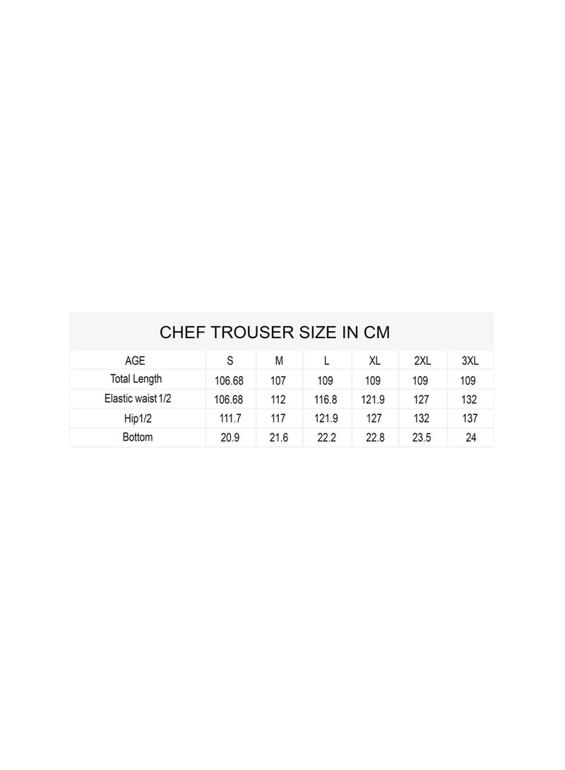 Chef High Rise Tapered Trousers with Elastic Waistband and Drawstring/chef uniform