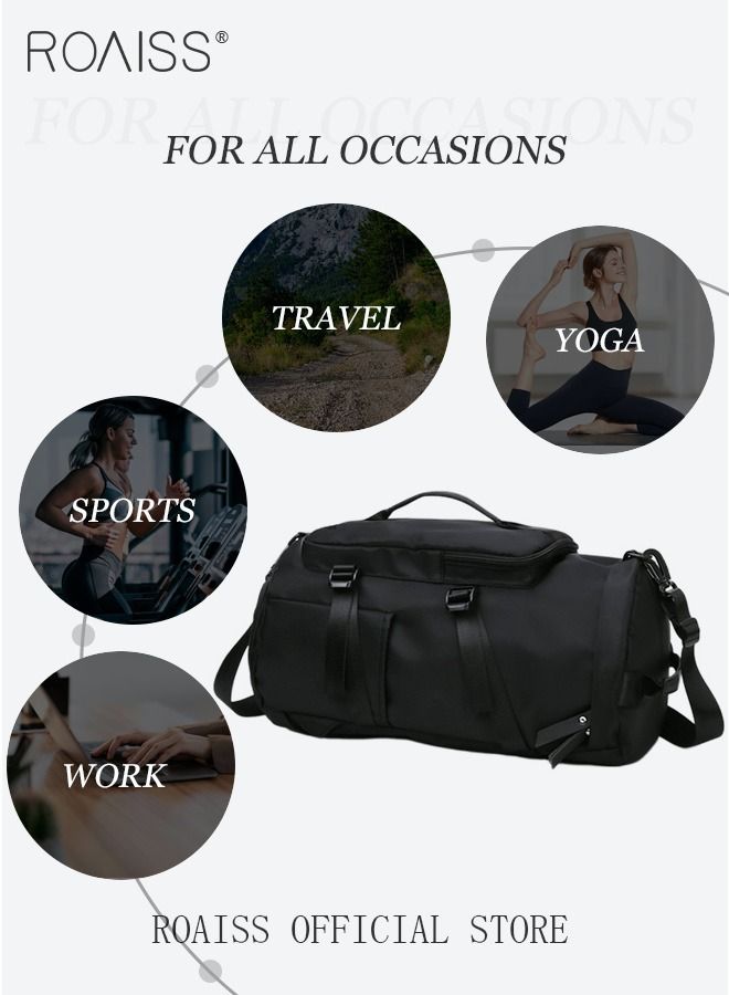 Multipurpose Gym Duffel Bag Sports Backpack Portable Waterproof Luggage Handbag Wet and Dry Separation Shoes Compartment Crossbody Bag for Women Yoga Travel