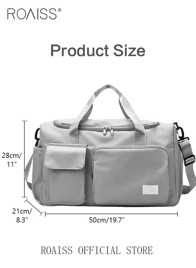 Duffle Bag for Women Sports with Wet Pocket Shoe Compartment Overnight Weekender Travel Bag Thicken Sports Tote Gym Bag Workout Carry on Bag with Adjustable Strap