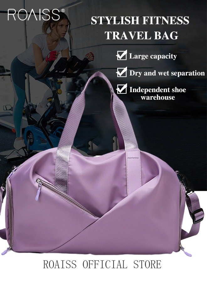 Multi Functional Large Capacity Carry on Luggage Bag Wet and Dry Separation Shoe Compartment Gym Bag Suitcase with Perfect for Short Business Trips and Travel