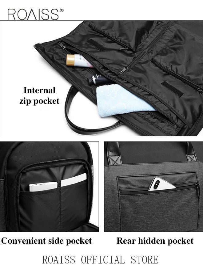 Large Capacity Outdoor Travel Bag Portable Suit Garment Storage Bag Foldable Business Luggage Bag with Multifunctional Organizer Suitable for Carrying and Storing Travel Essentials