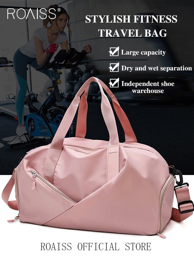 Multi Functional Large Capacity Carry on Luggage Bag Wet and Dry Separation Shoe Compartment Gym Bag Suitcase with Perfect for Short Business Trips and Travel