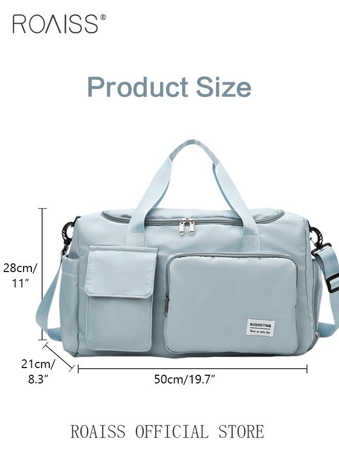 Duffle Bag for Women Sports with Wet Pocket Shoe Compartment Overnight Weekender Travel Bag Thicken Sports Tote Gym Bag Workout Carry on Bag with Adjustable Strap