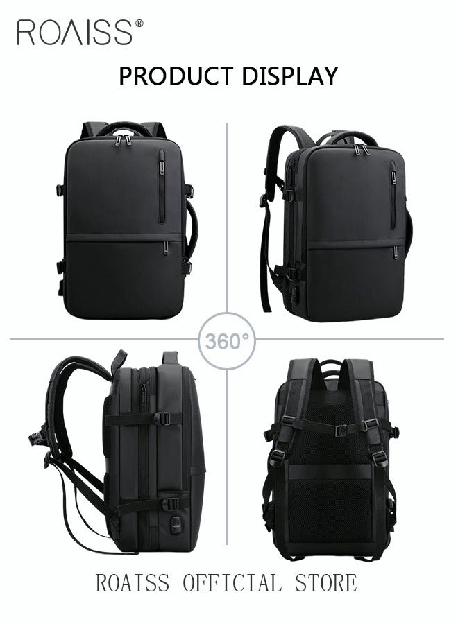 Large Travel Backpack Carry On Backpack Expandable Airline Airplane Approved Weekender Backpack Hiking Backpack Laptop Backpack with USB Charging Port Waterproof Backpack