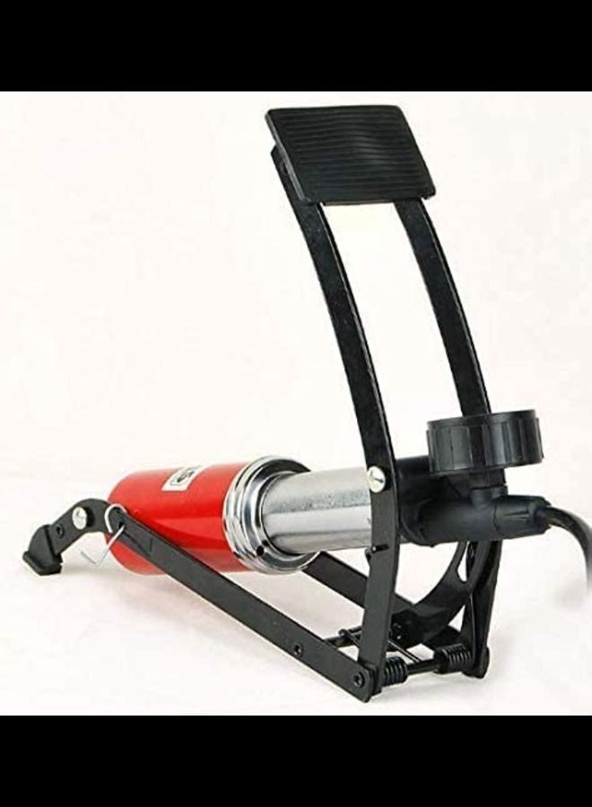 Air Inflatable Pump Portable High Pressure Tire Foot Inflator with Gauge for Car Vehicle Motorcycle Bicycle Bike Ball
