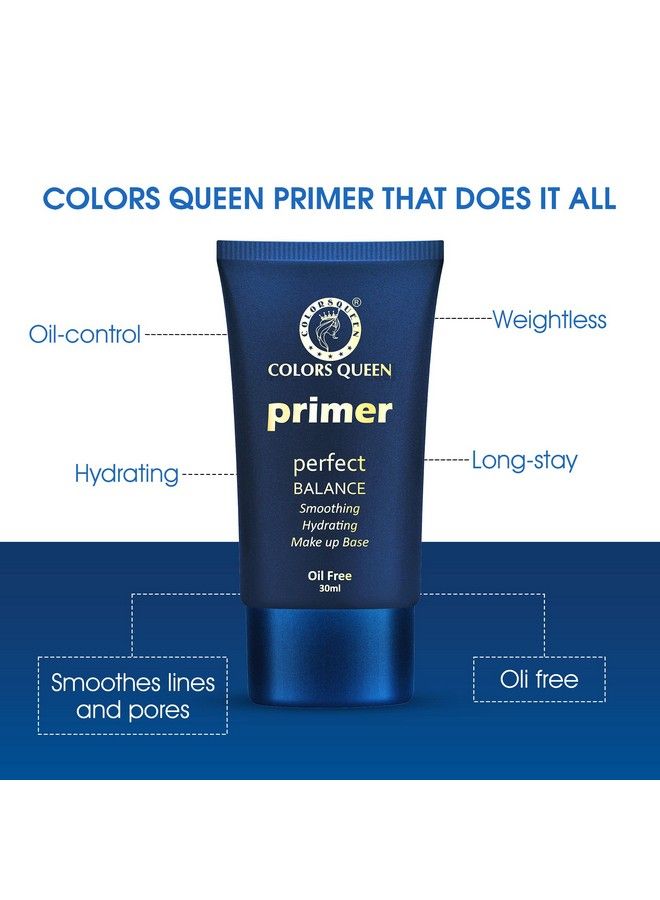 Perfect Balance Oil Free Primer ; Waterproof Long Lasting Primer For Face Makeup Which Helps To Mask Fine Lines And Uneven Texture With Free Eye Primer (Pack Of 2)