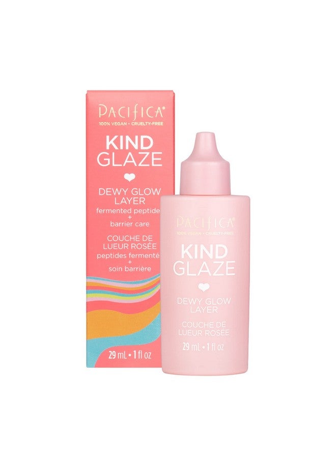 Beauty Kind Glaze Dewy Glow Layer Face Foundation Primer & Highlight Creates A Flawless Filter Illuminating Primer All Skin Tones Universal Shade Vegan Collagen Ceramides Vegan