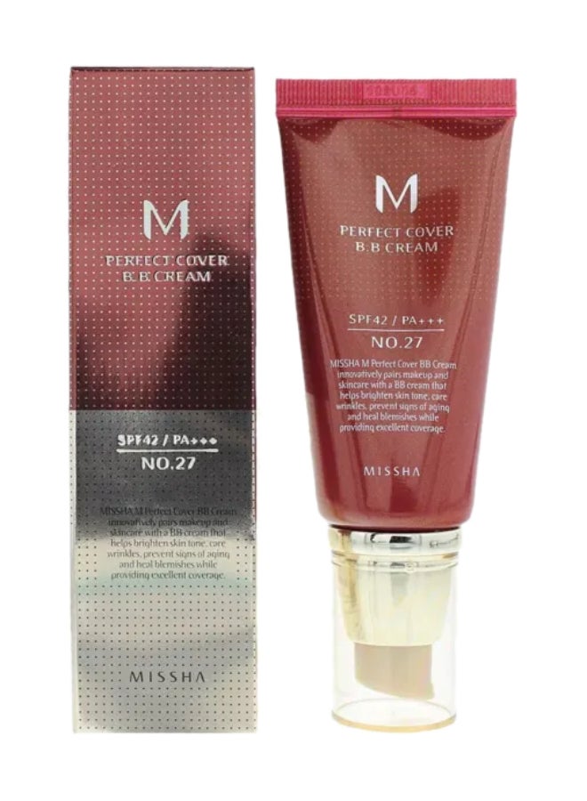 M Perfect Cover BB Cream With SPF42 50ml No.27 Honey Beige