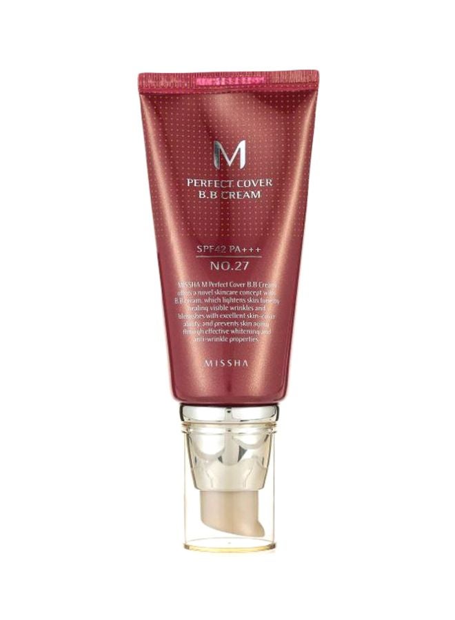 M Perfect Cover BB Cream With SPF 42 PA+++ 27 Honey Beige