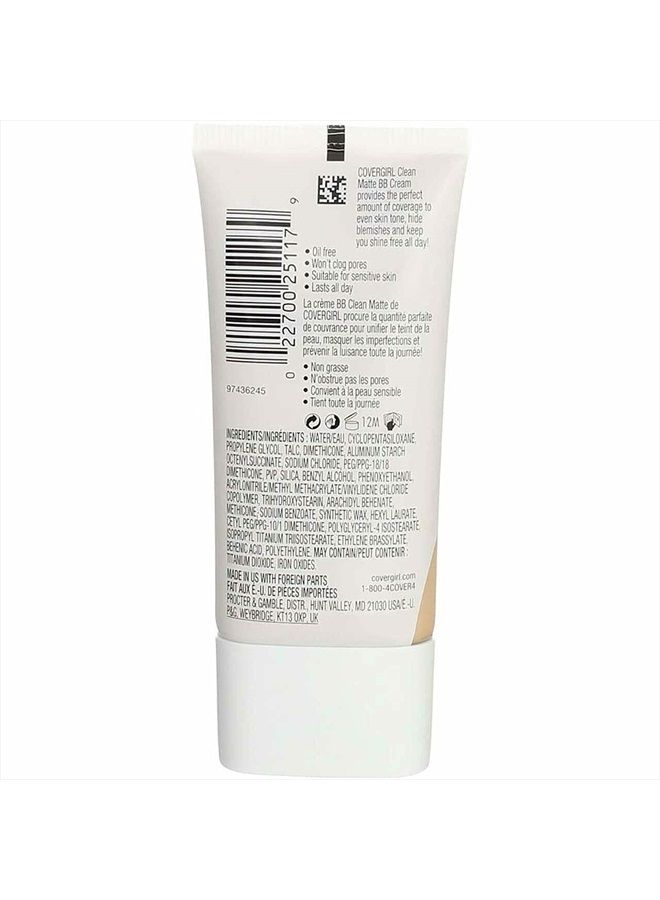 Clean Matte BB Cream For Oily Skin, Fair 510, (Packaging May Vary) Water-Based Oil-Free Matte Finish BB Cream, 1 Fl Oz (1 Count)