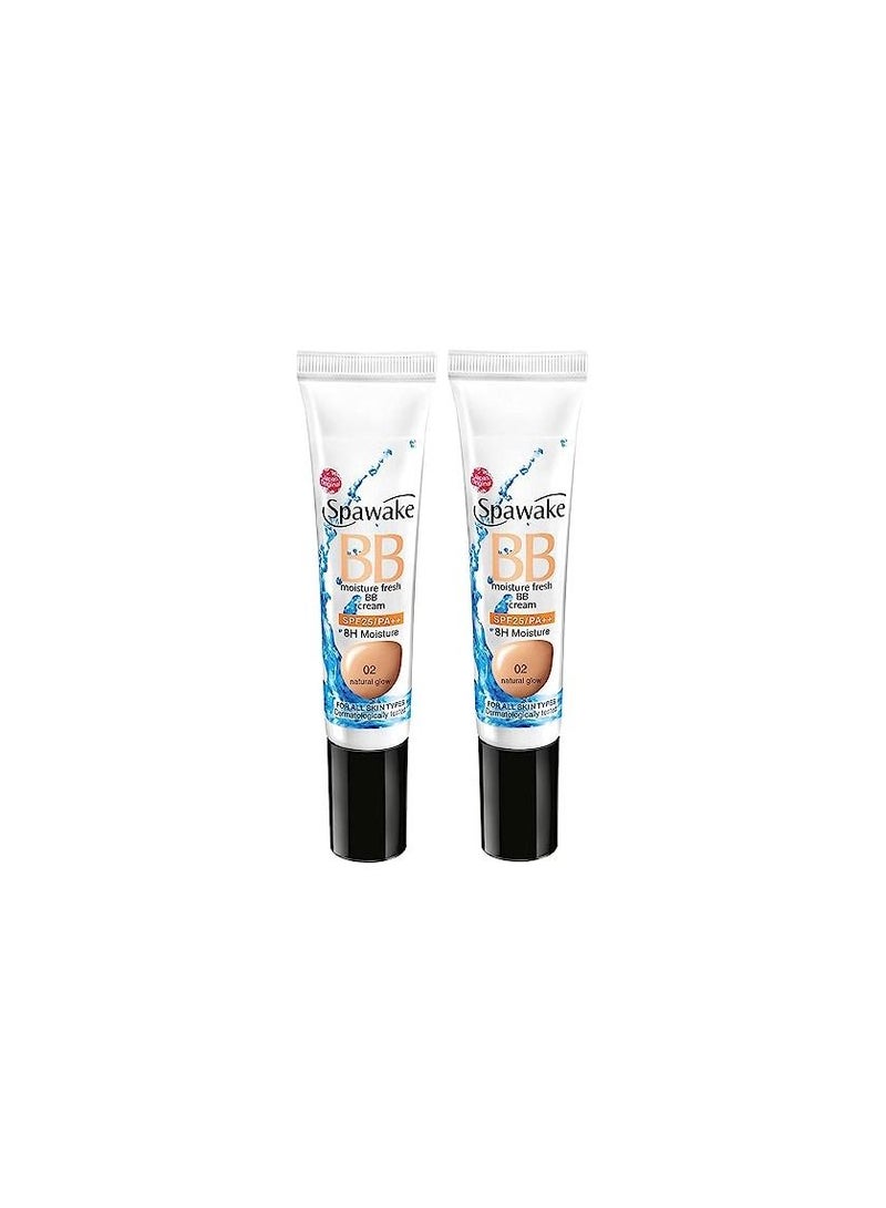 Spawake BB Cream 02 Natural Glow with SPF25 Pack of 2