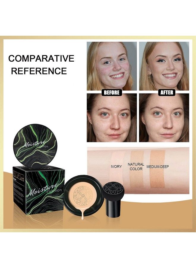 Mushroom Head Air Cushion Cc Cream Bb Cream Face Makeup Foundation For Mature Skin Moisturizing Concealer Brighten Longlasting Even Skin Tone For All Skin Types Natural Color