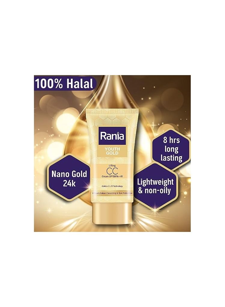 Rania Youth Gold Lifting CC Cream SPF50PA++IR with Vitamin C