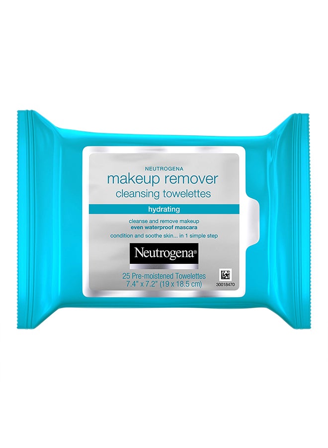 Pack Of 3 Hydrating Makeup Remover Facial Cleansing Wipes-75 Wipes White