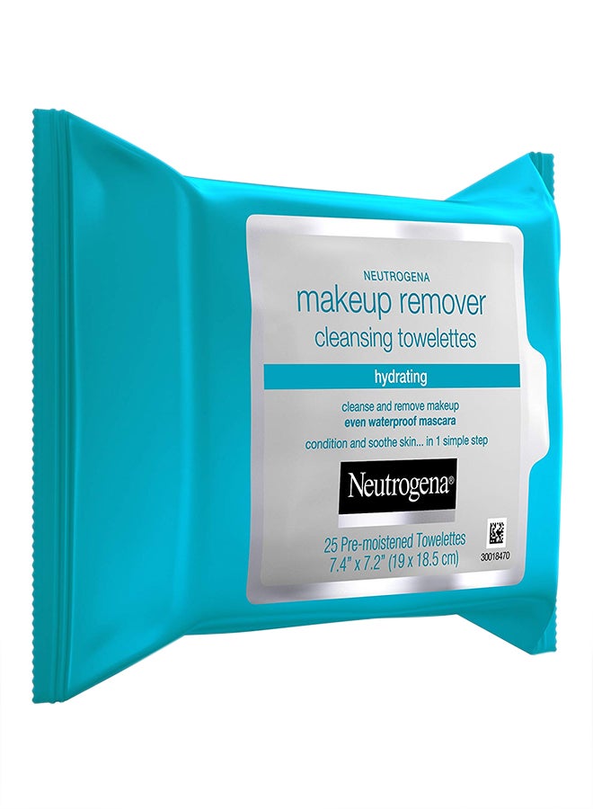 Pack Of 3 Hydrating Makeup Remover Facial Cleansing Wipes-75 Wipes White