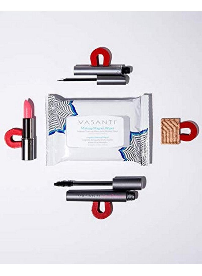 Vasanti Makeup Magnet Wipes Gentle Facial Makeup Remover Cleansing Wipes With Micellar Water Paraben And Cruelty Free Vegan Friendly