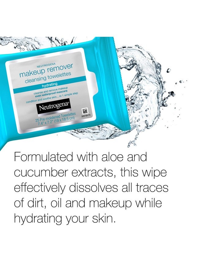 Makeup Remover Cleansing Towelettes Daily Face Wipes To Remove Dirt Oil Makeup & Waterproof Mascara 25 Ct. (Pack Of 3)