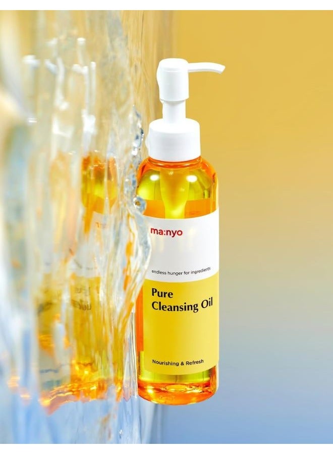 Manyo Pure Cleansing Oil 200ml - Facial Cleanser, Blackhead Melting, Daily Makeup Removal with Argan Oil