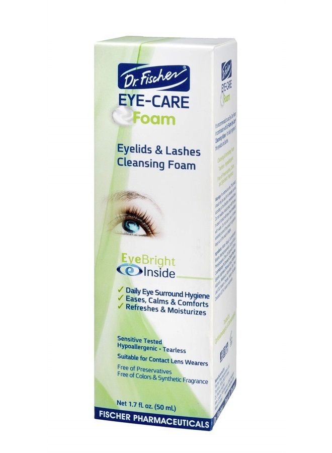 Eye-Care Foam | An Eyelid and Lashes Cleanser to Calm, Ease, Refresh and Moisturize the Skin Around the Eyes | Preservative and Paraben Free | Gentle, Tearless, Cleansing Formula - 1.7 fl.