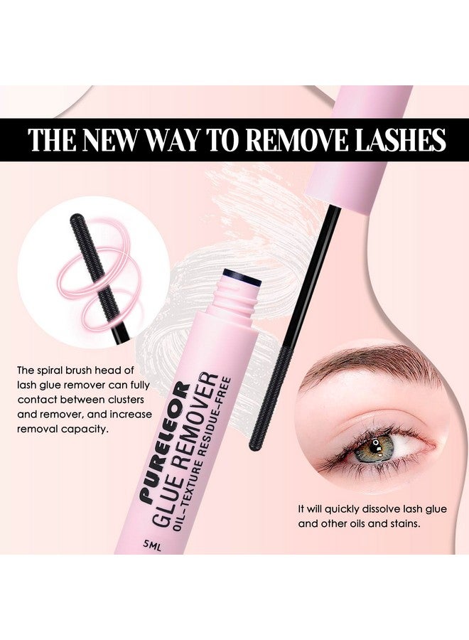 Lash Glue Remover For Cluster Eyelashes Diy Eyelash Extension Remover Gentle Soothing Nonirritating Eye Cleanser Lash Bond Remover (Oil Based 5Ml)