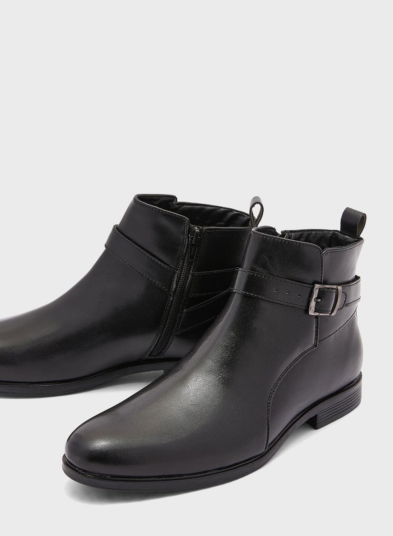 Belt Details Chelsea Boots