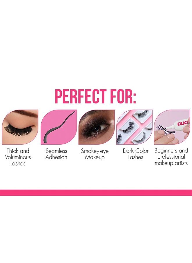 DUO Strip Eyelash Adhesive for Strip Lashes, Dark Tone, 0.25 oz, 2-Packs