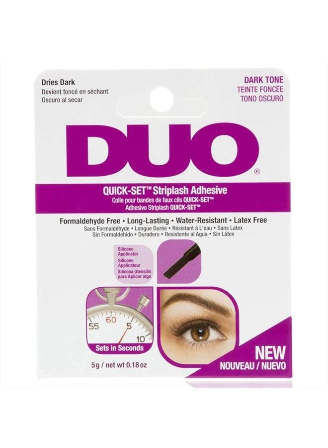 Quick-Set Dark False Strip Lash Adhesive, Dries Dark 0.18 oz x 1 Pack