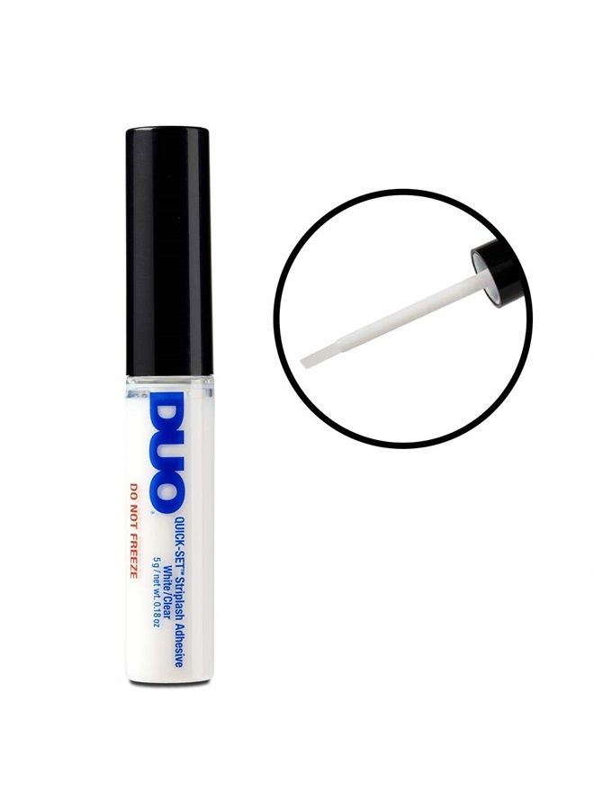 DUO Quick-Set Clear False Strip Lash Adhesive, Dries Invisible 0.18 oz x 2 Packs