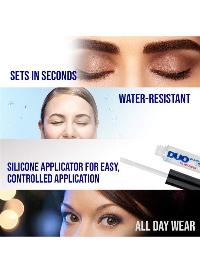 DUO Quick-Set Clear False Strip Lash Adhesive, Dries Invisible 0.18 oz x 2 Packs