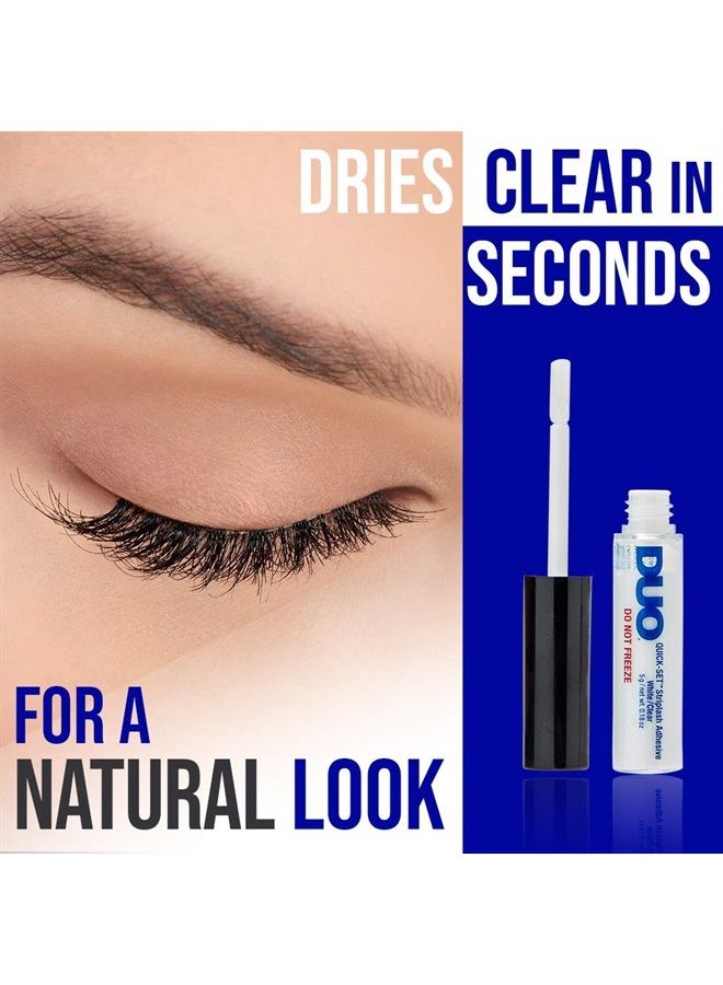 DUO Quick-Set Clear False Strip Lash Adhesive, Dries Invisible 0.18 oz x 2 Packs
