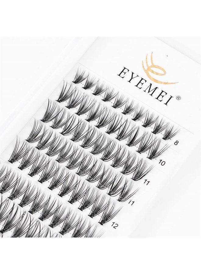 Individual Lashes Cluster Eyelash 0.07mm 20D C Curl Mixed Tray DIY Eyelash Extension False Eyelashes Soft&Natural Lash Extensions 3D Effect Makeup 0.07C-8-14mm