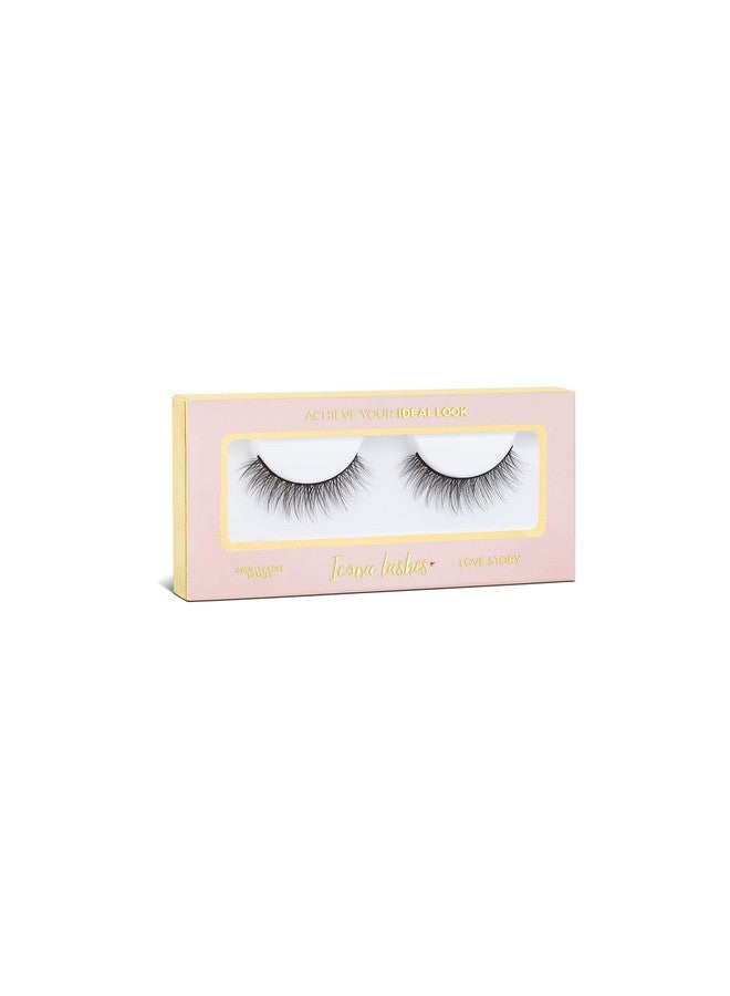 Premium Quality False Eyelashes ; Love Story ; Fluffy And Universal For All Eyes ; Natural Look And Feel ; Reusable ; 100% Handmade & Cruelty Free
