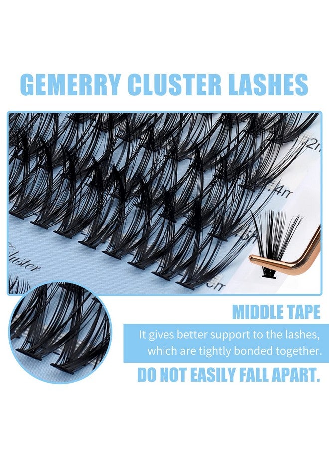 Lash Clusters 240Pcs Gemerry Individual Lashes 0.07Mm 20P+30P D Curl Mix 8 16Mm Cluster Lashes Natural Soft Mixed Tray Eyelash Clusters Diy Eyelash Extensions