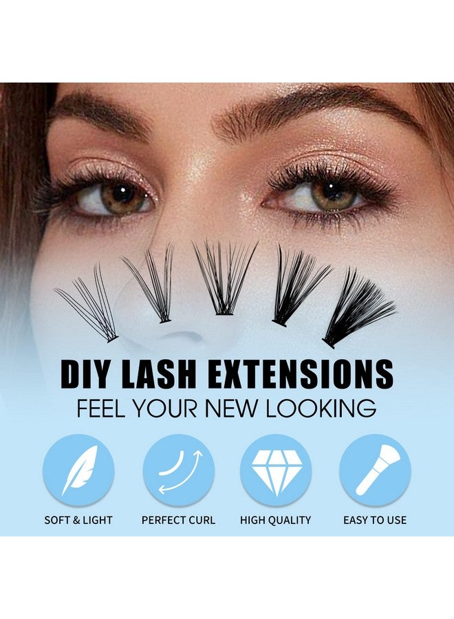 Lash Clusters 240Pcs Gemerry Individual Lashes 0.07Mm 20P+30P D Curl Mix 8 16Mm Cluster Lashes Natural Soft Mixed Tray Eyelash Clusters Diy Eyelash Extensions