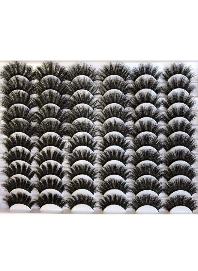 Fluffy Eyelashes 20Mm Dramatic Wholesale Faux Mink Lashes Pack 6 Styles 30 Pairs 8D Thick False Eyelashes Makeup Eye Lashes Bulk