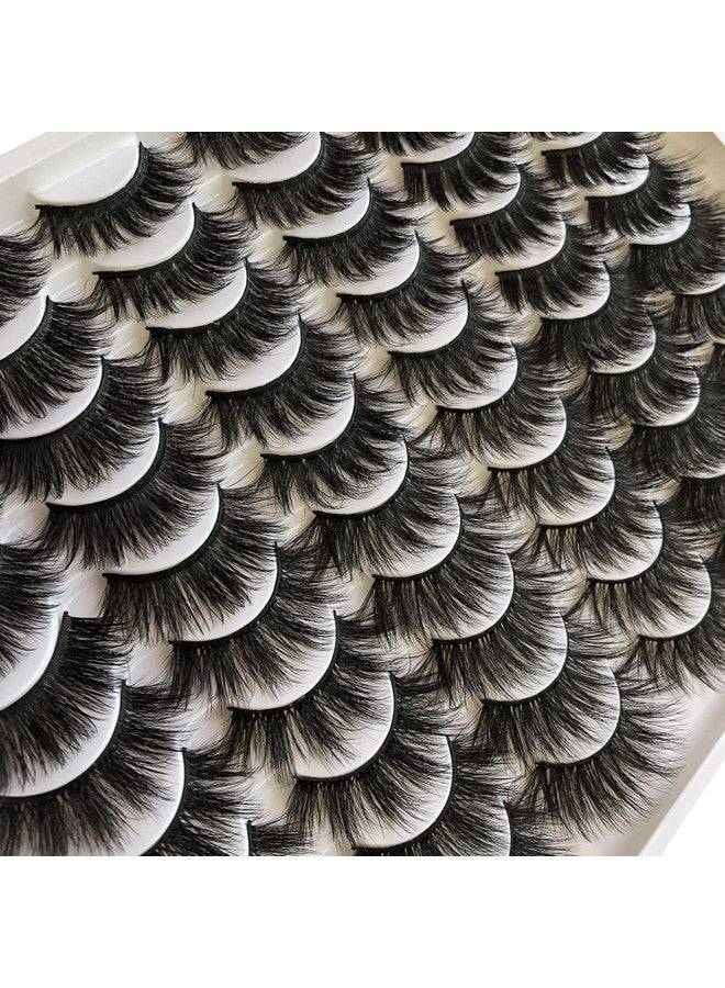 Fluffy Eyelashes 20Mm Dramatic Wholesale Faux Mink Lashes Pack 6 Styles 30 Pairs 8D Thick False Eyelashes Makeup Eye Lashes Bulk