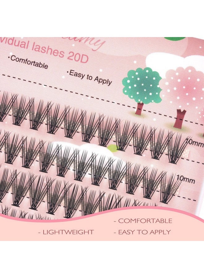 20D Lash Clusters, 240Pcs Individual Lashes Extensions Volume Cluster Lashes, 1014Mm Mix Lengths 20 Roots C Curl 0.07Mm Thickness Eyelash And Apply Under Your Lashes(10;11;12;13;14Mm )